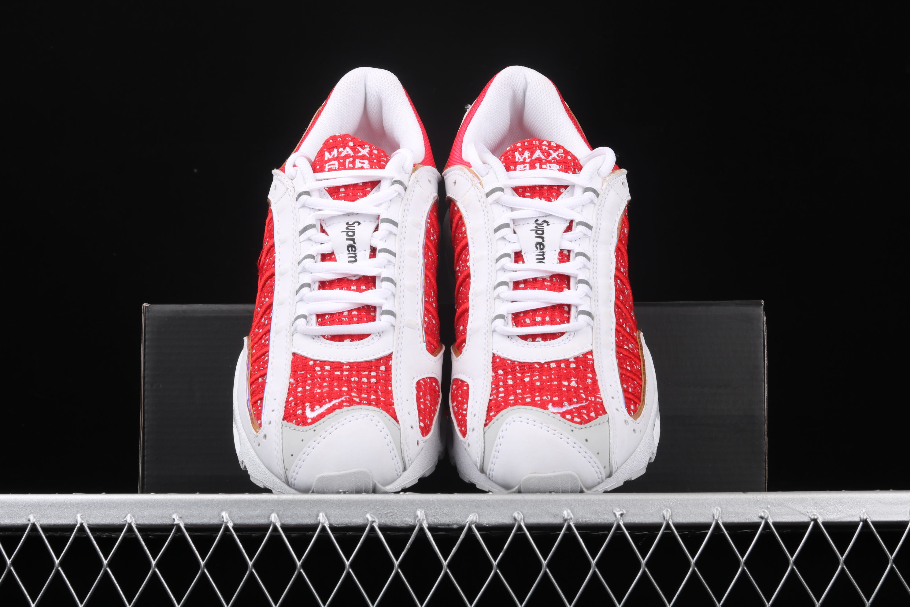 New Men Nike Air Max PLUS TXT White Red Running Shoes - Click Image to Close